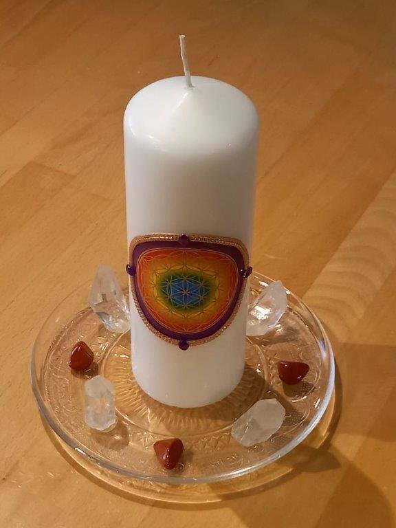 Kerze für Verstorbene von der Aragena Farbenschule in Feldkirchen